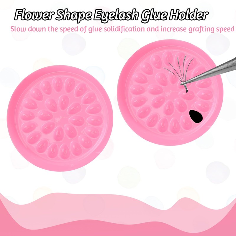 100 Pcs False Eyelashes Glue Holders, False Lash Glue Holder