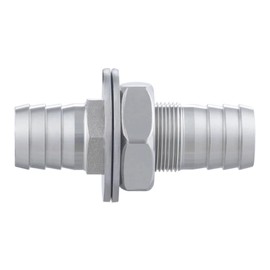 Enoch's Land 3/4" Hose Barb Thru-Bulk Bulkhead Fitting,304 Stainless Steel Straight Hex Union Fitting for Air Water Fuel