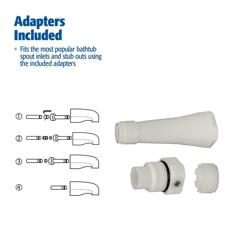 Plumb Pak PP825-35 Universal Bathtub Spout with Front Diverter, Brushed