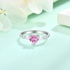 STARCHENIE Heart Ring for Women 925 Sterling Silver Heart Pink