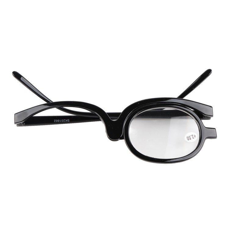 Magnifying Eye Makeup Glasses Women Stylish Flip Down Lens Cosmetic