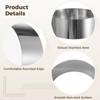 6Pcs Hamburger Bun Rings, 3.9×1.6" Stainless Steel Round Mousse Rings,