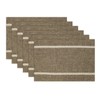 GLORY SEASON Linen Style Rustic Washable Placemats Set of 6,Woven