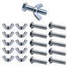 TOP-VIGOR 10Pcs Wing Nut & Bolt, M8*30mm Butterfly Wing Screws,