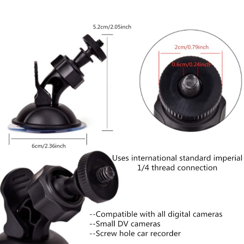 KOMUNJ 2PCS Windshield/Suction Cup Mount Bracket, Car Suction Cup for