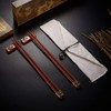 Reusable Chopsticks-Chinese Natural Wooden Chopstick,With Holder and Carrying Bag Present