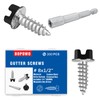 Bopowo 300 Pcs #8x1/2 Self-Tapping Gutter Screws Black Painted Slotted