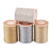 Elecrelive 4 Rolls 1mm Metallic Twine String Gold Silver Braided