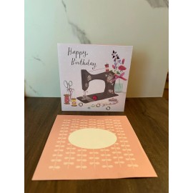 Second Nature Premium European Birthday Greeting Card with Sewing Machine Design