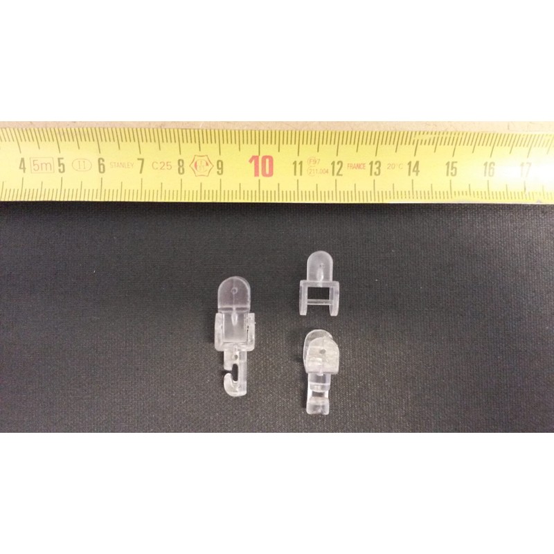 Blindspares Pack of 5 CLEAR Extension Hooks/Hangers for Sloping Vertical