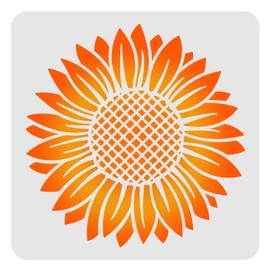 FINGERINSPIRE Sunflower Stencil Template 30 x 30 cm Plastic Large Flower Drawing Painting Stencils Square Reusable Stencils for Painting and DIY Projects