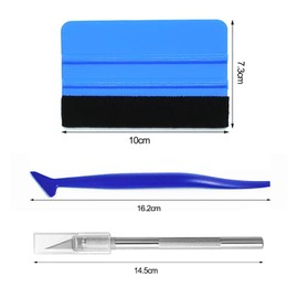 Cluoling Car Wrapping Film Application Tool Kit Car Wrapping Tool Set Carbon Sheet Pasting Tool Kit Car Film Squeegee Carbon Sheet Pasting Aid Tool Set of 4