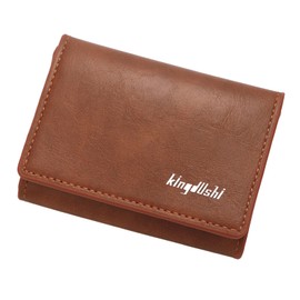 Senshuomy Men’s Wallet – Lightweight Small Multifunctional Credit Card Wallet for Storing Cash, Cards, and Receipts(Brown)