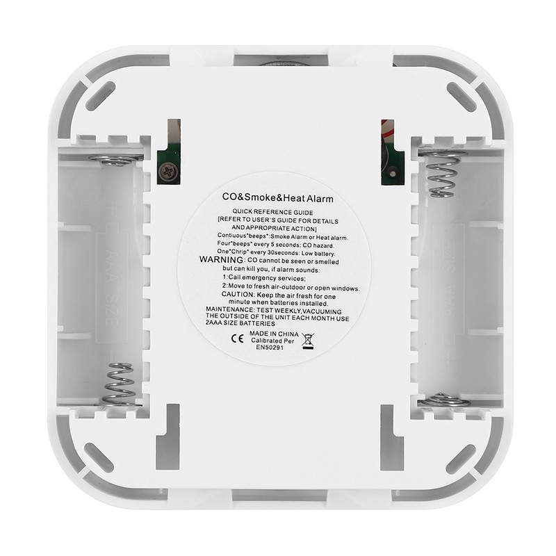 3-in-1 CO Smoke High Temperature Detector Wireless Composite Independent Alarm