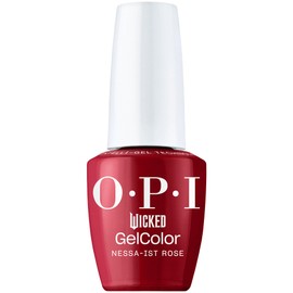 OPI GelColor, Red Nail Polish, Up to 3 Weeks of Wear, Smudge Proof, Cures in 30 Seconds, x Wicked Limited Edition Collection, Nessa-ist Rose, 0.5 fl oz