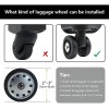 Fundas Silicona Luvan 8 Piezas Negro para Ruedas de Maleta