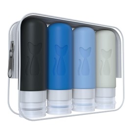 Zafit TSA Approved 3oz Leakproof Travel Bottles for Toiletries, Refillable Containers for Shampoo Conditioner Lotion Body Wash (Multicolored J)