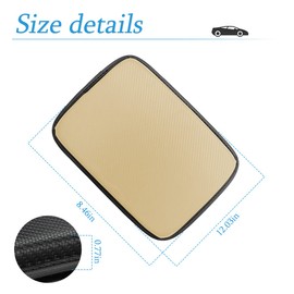 AUCELI Car Center Console Cover, Auto Armrest Protector Pad, Carbon Fiber PU Leather Seat Box Cover, Waterproof Middle Consoles Cushion for Arm Rest, Car Accessories for Truck SUV