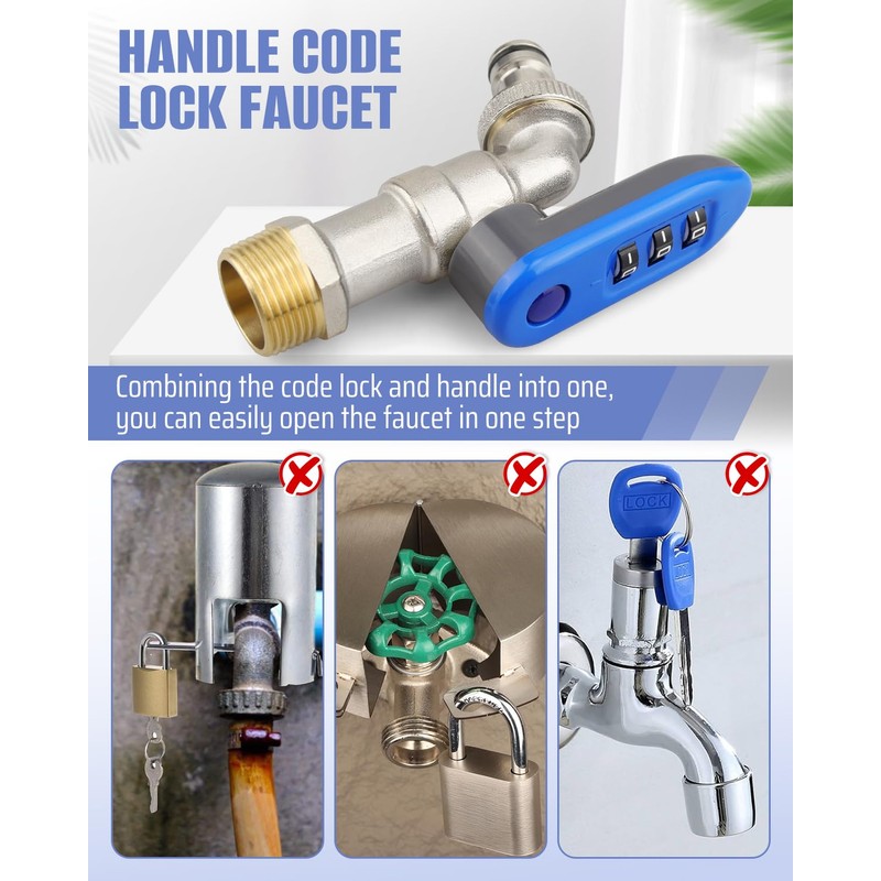 Upgraded Outdoor Faucet Lock System, Gate Valve LockoutDevice, One-Piece Design,