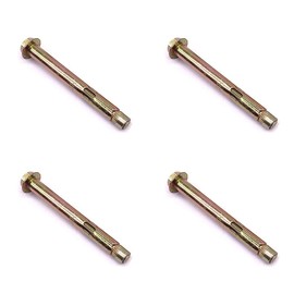 M10*60MM Expansion Bolts in 4 Packs,Expansion Screw Bolts,Expansion Anchor Bolts,Hex Nut Expansion Sleeve,Carbon Steel Hex Expansion Screws for Concrete,Masonryand Brick Wall