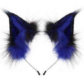 HAOAN Animal Faux Fur Fox Wolf Ear Headband Furry Handmade Hairband Headwear Costume Cosplay Accessories