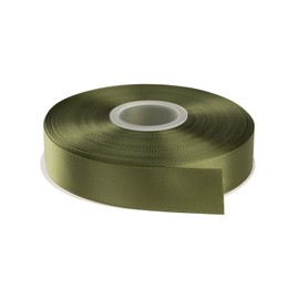 AVANAVA Cinta de satén de doble cara de 2,54 cm de ancho – 50 yardas (012plateado), 570-Moss, 1