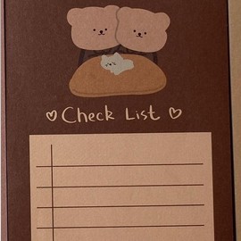 Cute bear check-list - Specification: dark chocolate