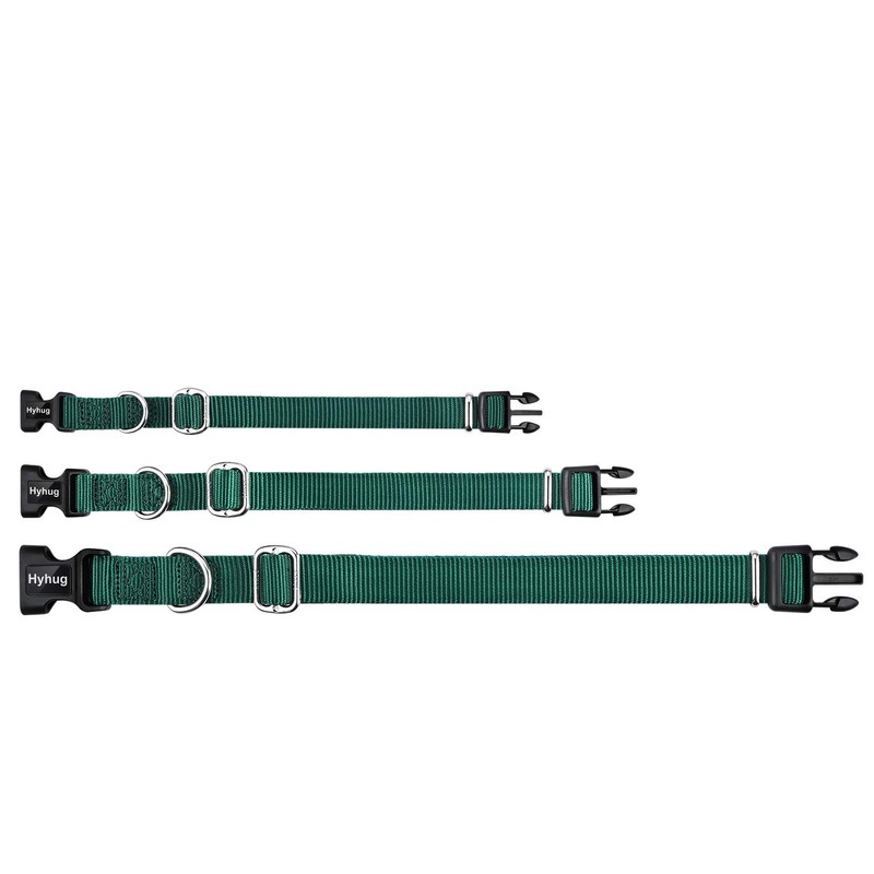 Hyhug Design Classic Basic Nylon Dog Collar, Can Install Dog