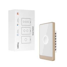 Smart Wall Light Switch, 2.4GHz 1 Gang WiFi Touch Switches, Neutral Wire Required, 3 Way Muti Remote Control Smart Life/Tuya App, Compatible with Alexa, Google Home, White, 2026