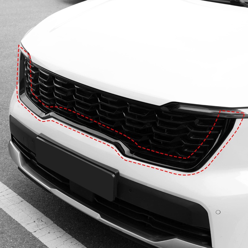 YOUTOOCAR 3PCS Front Grille Covers Trim Compatible with Kia Sorento