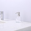 ICREEH Clear Glass Bathroom Soap Dispenser with Rust Proof Stainless
