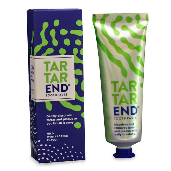 TartarEnd Toothpaste for Tartar Removal - Tartar Control Toothpaste to Remove Tartar and Plaque from Teeth at Home and Prevent Tartar and Plaque Buildup - 3.4 oz Tube, 1-Pack (Mild Wintergreen)