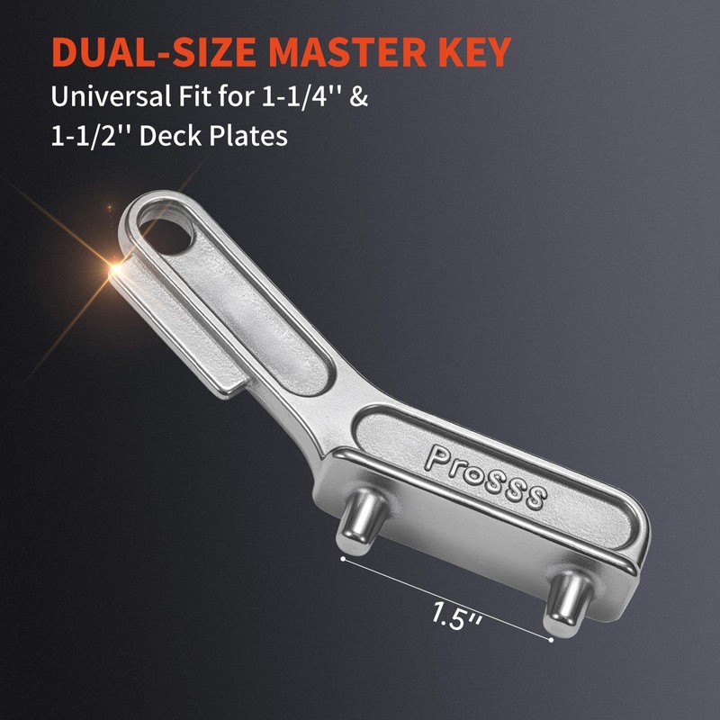 ProSSS 1PCS Marine Grade 316 Stainless Steel Deck Fill Key
