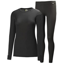 Helly Hansen Damen Set Funktionsunterwäsche W Hh Comfort Dry 2-Pack, Schwarz, S, 48675