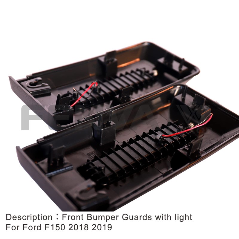 WXQP Front Bumper Insert Lights Guards Bumper Caps Cover with
