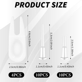 MBAIYO 24 Pcs Exercise Ball Plug Replacement Kit with Plug Remover, Yoga Fitness Ball Air Stopper Plugs and Pin Adapters for Stability Balls, Includes Large and Small Sizes