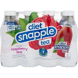 Snapple, Diet Raspberry Tea, 16 Fl Oz, 12 Pack
