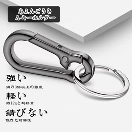 AnvilWorks Titanium Alloy Carabiner Keychain, Small, Lightweight, Metal Fittings, Key Ring, Key Ring, Key Chain, Prevents Falling Out, Durable, For Car, Home, Office, Key Organization, Rust Resistant