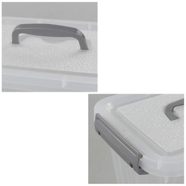 Lesbin Plastic Storage Box, 6-Pack 6 Quart Storage Bins with Lid