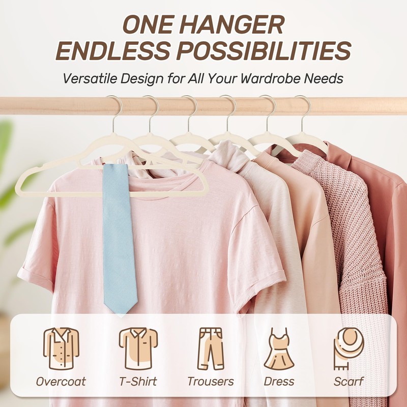 Sishynio Premium Velvet Hangers 30 Pack with Gold Hooks, Non-Slip,