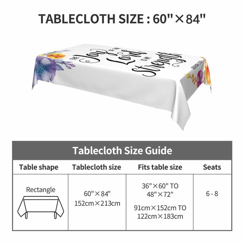 Flower Modern Quartz Table Cloth for Rectangle Table 60x84 Inch