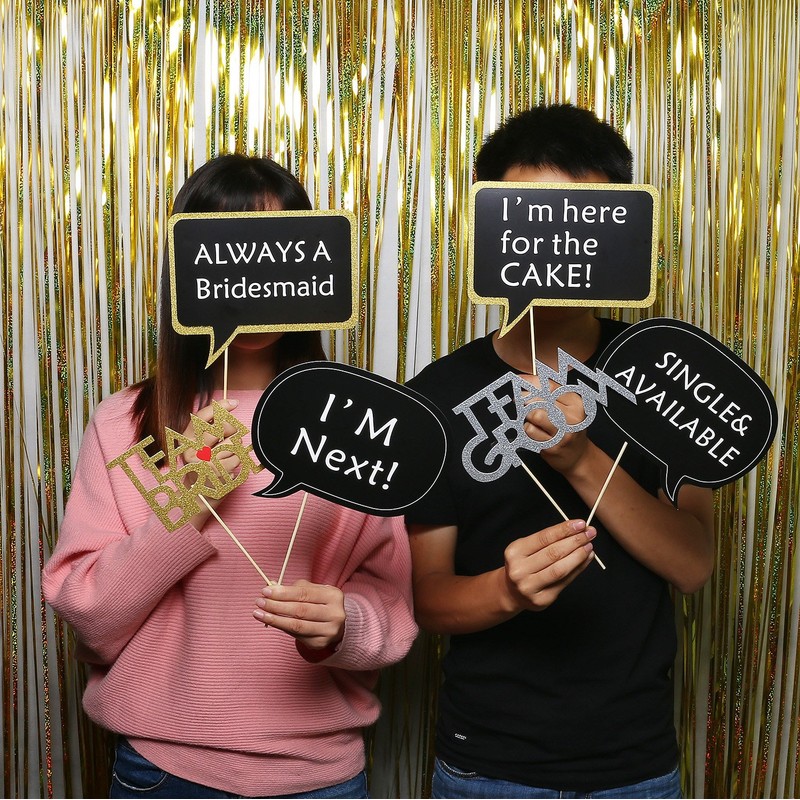 Wedding Photo Booth Props DIY Kit, Konsait Wedding Photo Prop