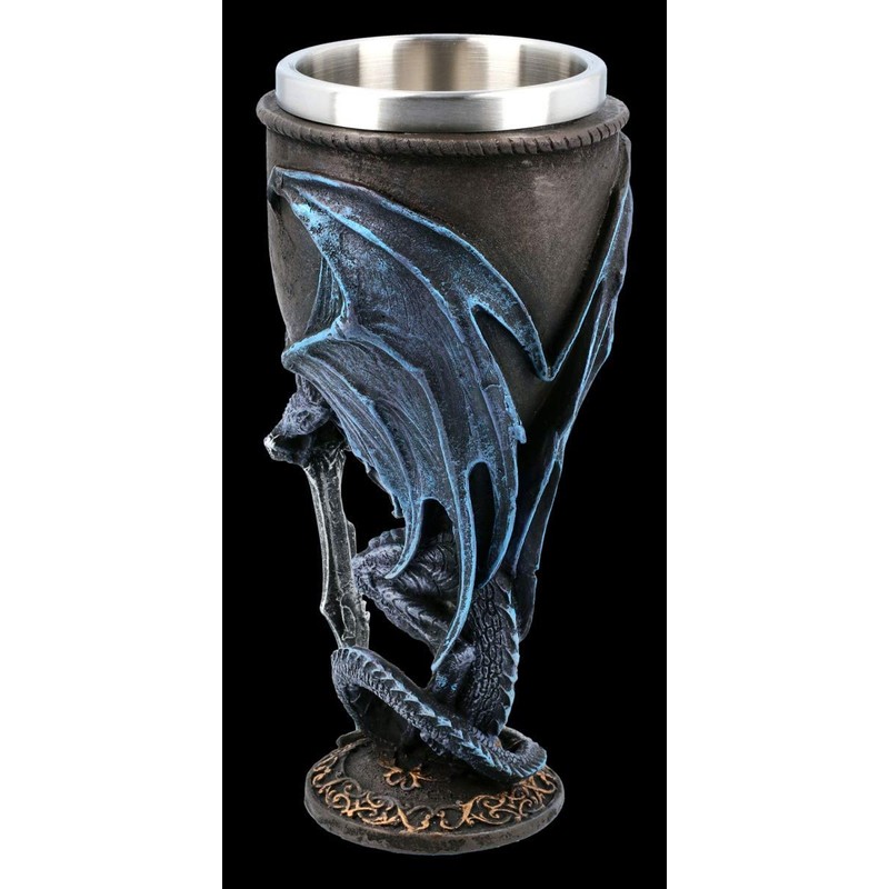 Dragon Fantasy Drinking Goblet - Stone Blade Design by Ruth