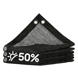 Royal Shade 50% Black Shade Cloth 20FT x 24FT Mesh Tarp with Grommets for Garden Patio, Plant Shading, Greenhouse, Pergola, Chicken Coop, Dog Kennel, Lawn (We Make Custom Size)