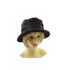 Attractive Ladies Wax Hat Ruched Size 57cm