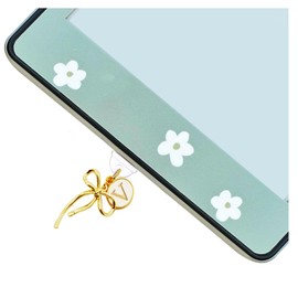 MORWLAT Bow Letters Dust Plug Charm Compatible with Kindle Paperwhite,Type C/USB C Dust Plug, Women Gift for E-Reader Lover Teachers Students