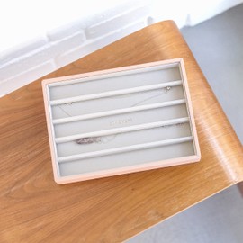 Stackers Blush Pink Classic Medium Jewellery Box Necklace Layer