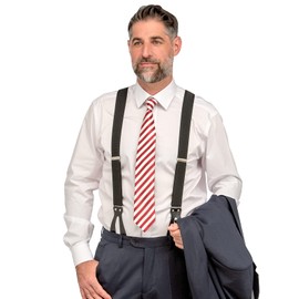 Olata Y Button Up Braces | Unisex Suspenders - 3.5cm, cream