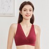 MANCI Cotton Sleep Bra with Lace Trim & Adjustable Straps