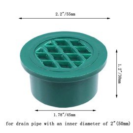 Pastlla Round Flat Drain Grate Cover, for Lawns, Parterre, Fit 2" Pipe